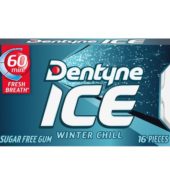 Dentyne Ice Sugarfree Gum Winter Chill 16’s