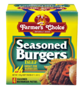 Farmer’s Choice Seasoned Beef Burgers 4’s