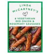 Linda McCartney’s Vegetarian Red Onion & Rosemary Sausages 270g